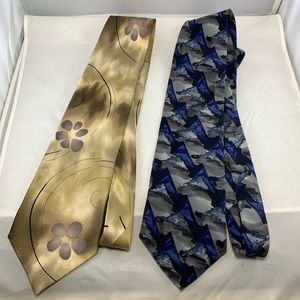 J. GARCIA Ties Blue Gold 100% Silk Collection 14